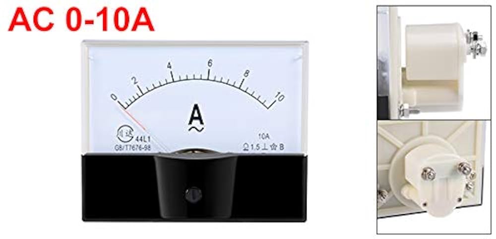 Amazon.co.jp: uxcell アナログ電流計 AC 0-10A 0.4A卒業 1.5